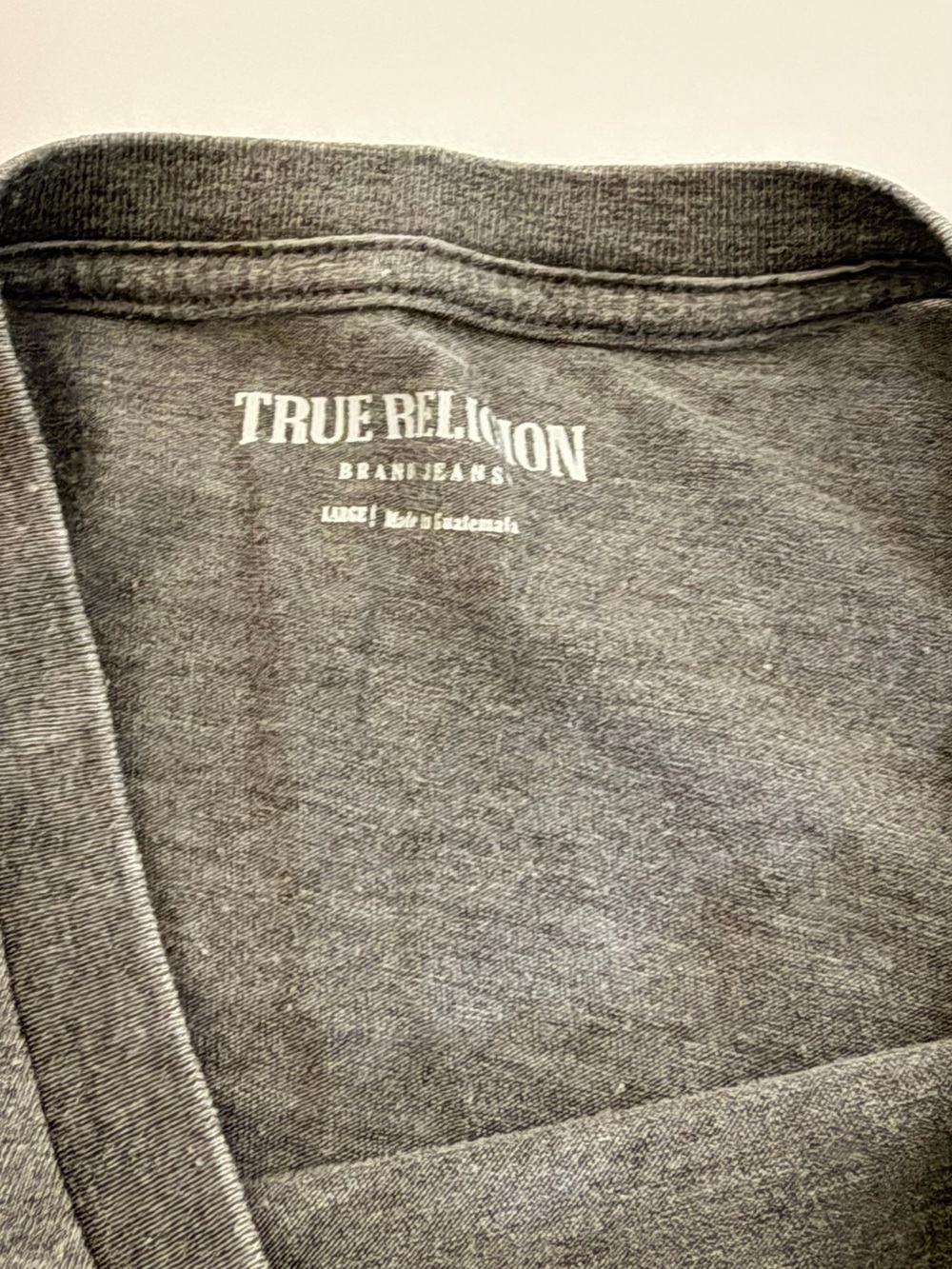 True Religion Charcoal Graphic Tee with Red Accents - Picture 4 of 4